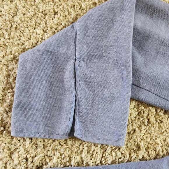 Eileen Fisher 100% Cotton Hidden Button Jacket Size M Color Periwinkle - Picture 8 of 14